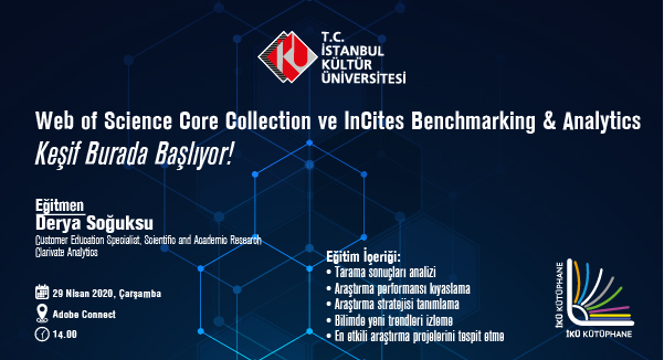 “Web of Science Core Collection ve Incites InCites Benchmarking & Analytics: Keşif Burada Başlıyor!”