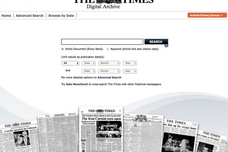 The Times Digital Archive 1785-2012